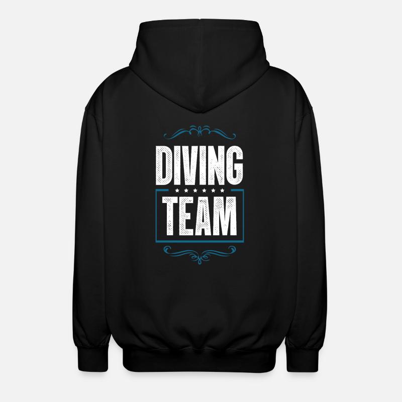 Diving Crew - Unisex Hooded Jacket - black
