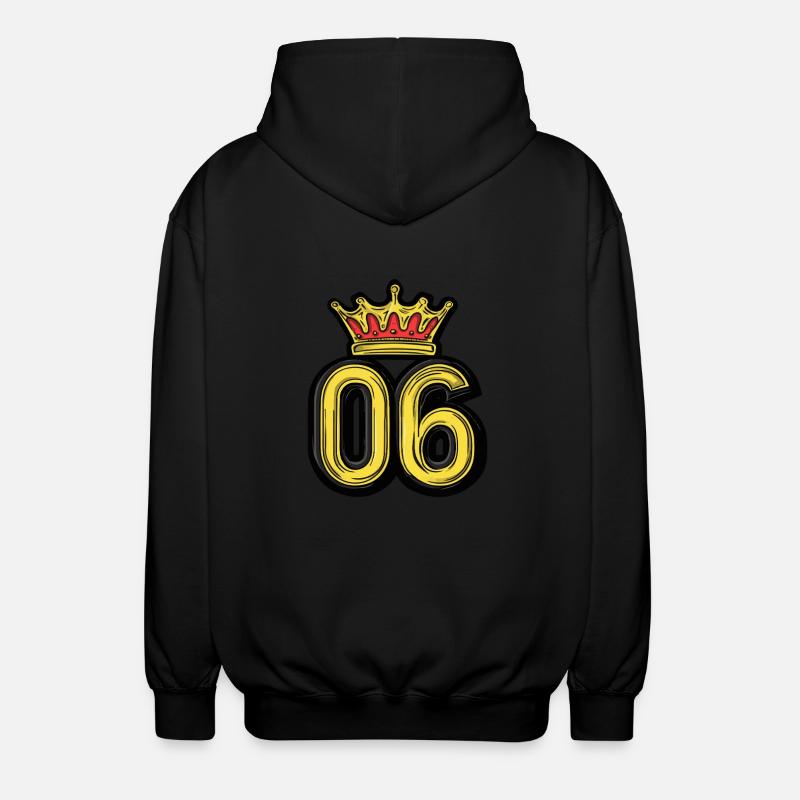 Couronne à 6 chiffres - Veste à capuche unisexe - noir