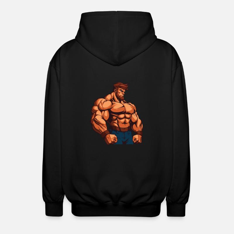 Bodybuilder Gym - Unisex Kapuzenjacke - Schwarz
