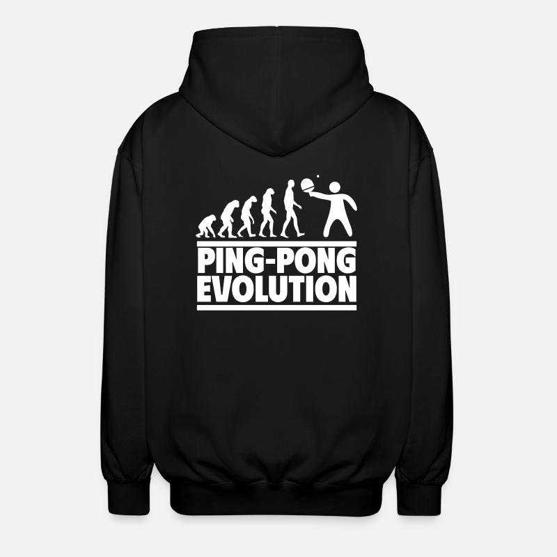 Ping-Pong Evolution - Unisex Hooded Jacket - black