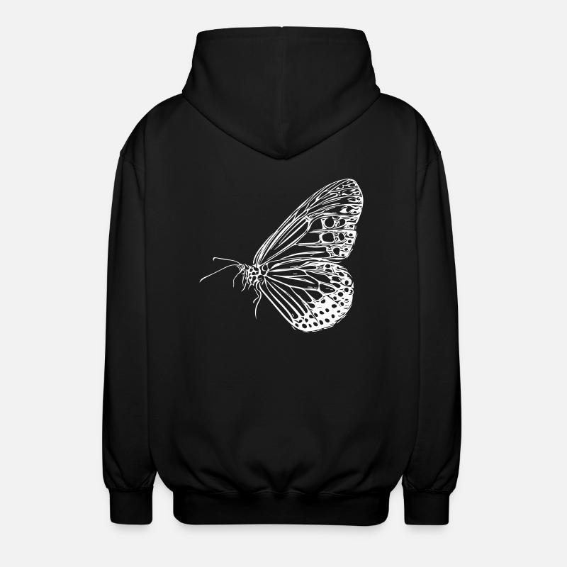 Schmetterling - Unisex Kapuzenjacke - Schwarz
