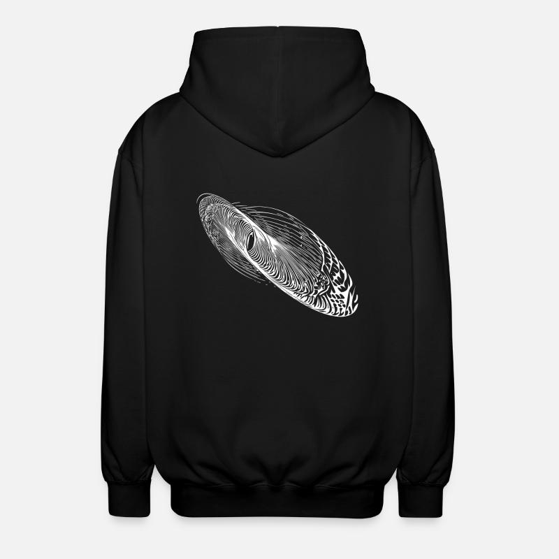 Abstract oscillation shape ellipse - Unisex Hooded Jacket - black