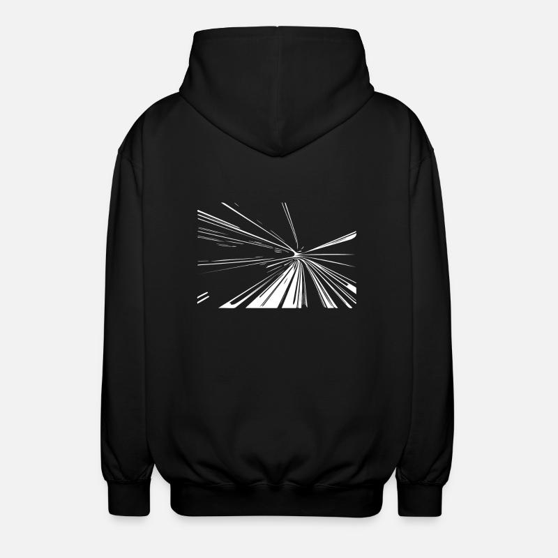 Vector Lines Splash - Unisex Hooded Jacket - black