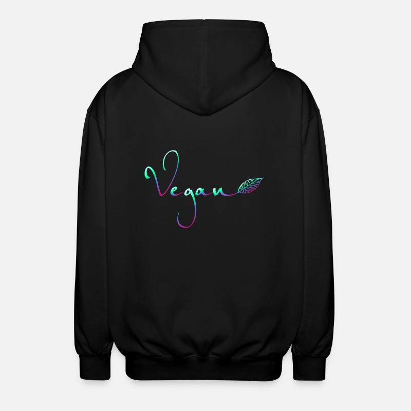Vegan - Unisex Hooded Jacket - black
