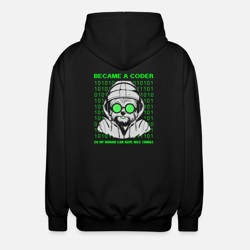 Devenu codeur – Cyber Dog Binary - Veste à capuche unisexe - noir