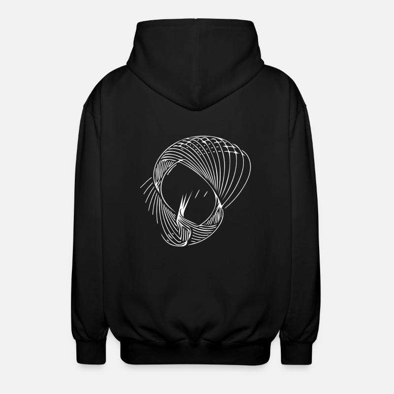 Lignes de cercle géométriques - Veste à capuche unisexe - noir