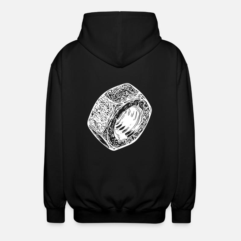 Schraubenmutter heller Oberfläche - Unisex Kapuzenjacke - Schwarz