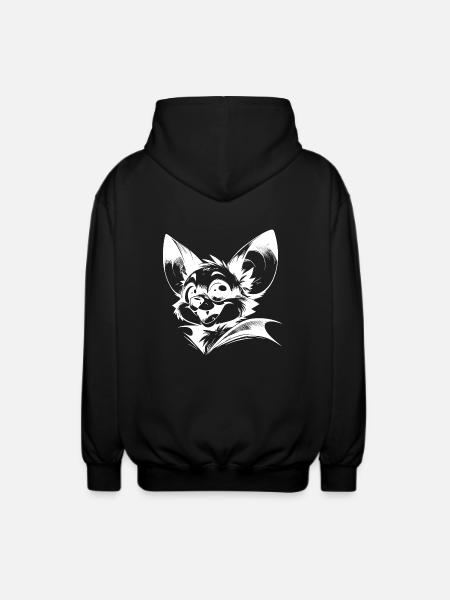 Barneflaggermus vampyr baby tegning - Unisex-hettejakke - svart