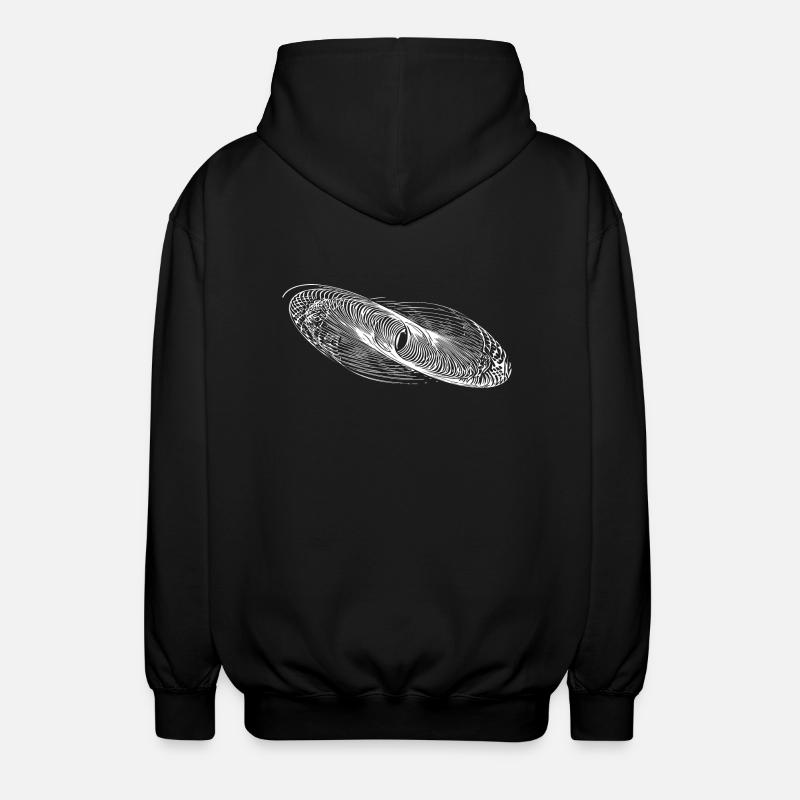 Lignes de cercle géométriques Ellipses - Veste à capuche unisexe - noir