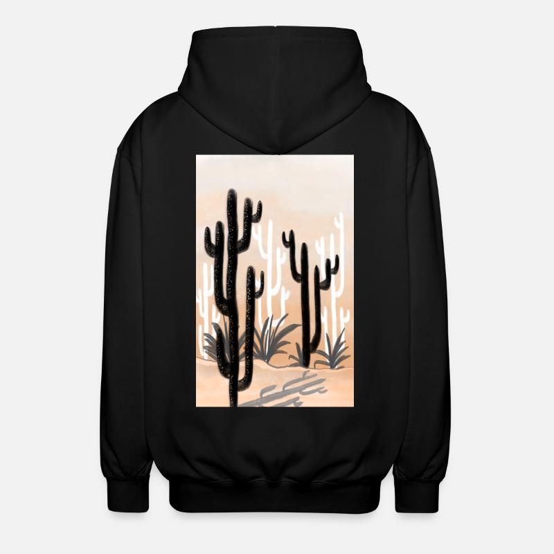 Kaktus 3 - Unisex Kapuzenjacke - Schwarz