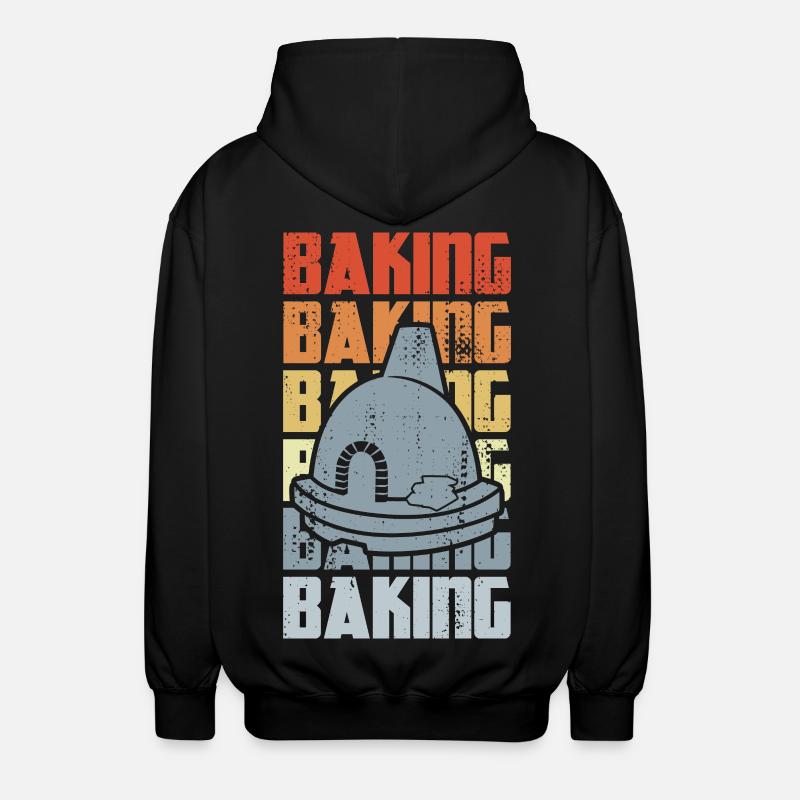 Retro Backen - Unisex Kapuzenjacke - Schwarz