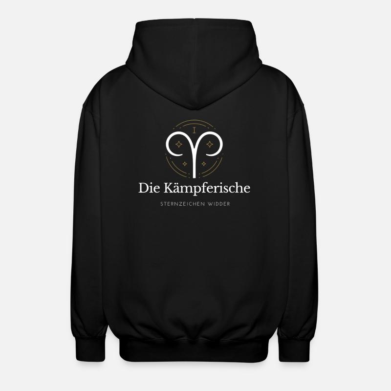 Widder Sternzeichen Logo Widder - Unisex Kapuzenjacke - Schwarz