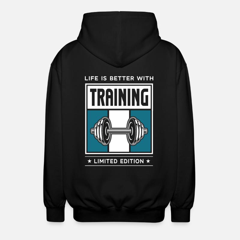 Training - Unisex Kapuzenjacke - Schwarz