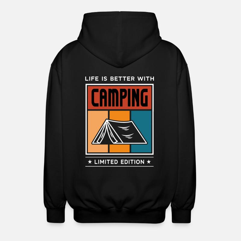 Camping - Veste à capuche unisexe - noir