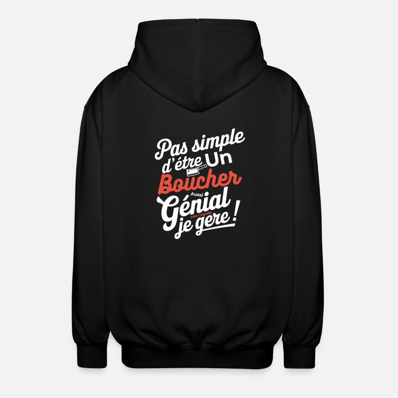 Butcher also awesome - Unisex Hooded Jacket - black