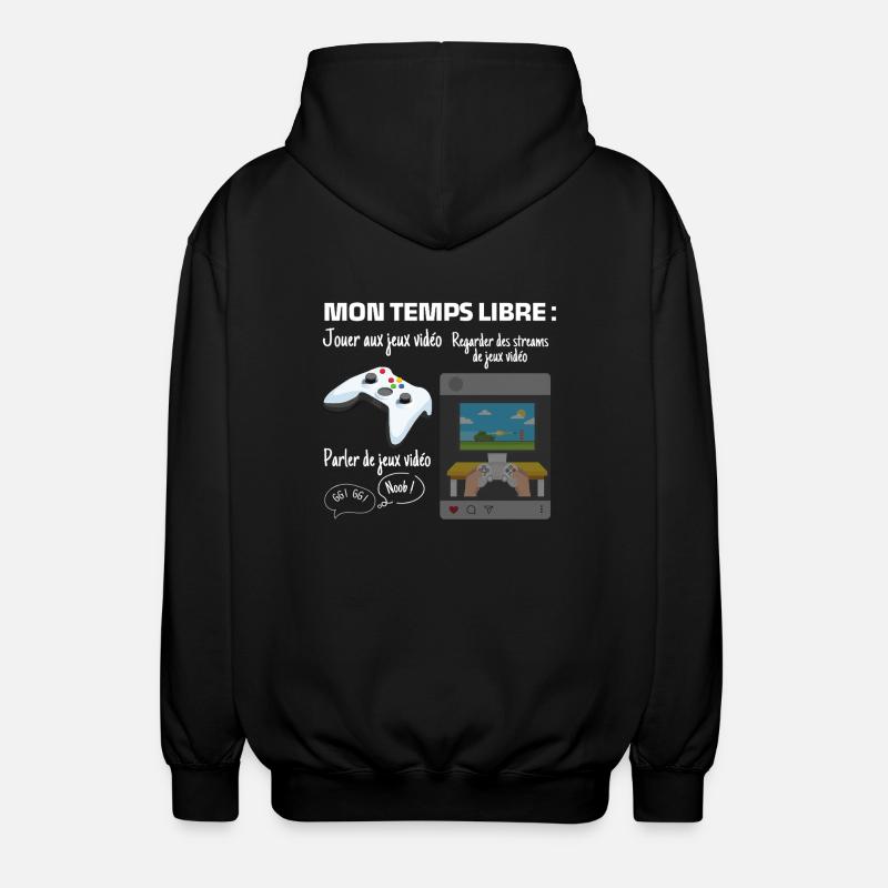 Meine Freizeit: 100% Gaming - Unisex Kapuzenjacke - Schwarz