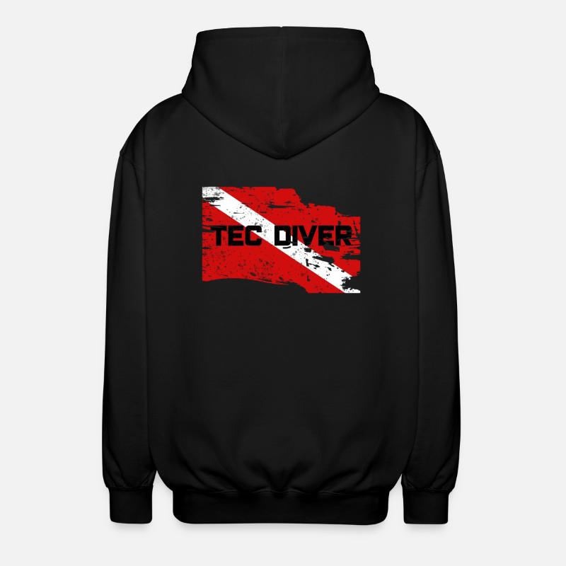 TEC DIVER - Unisex Hooded Jacket - black