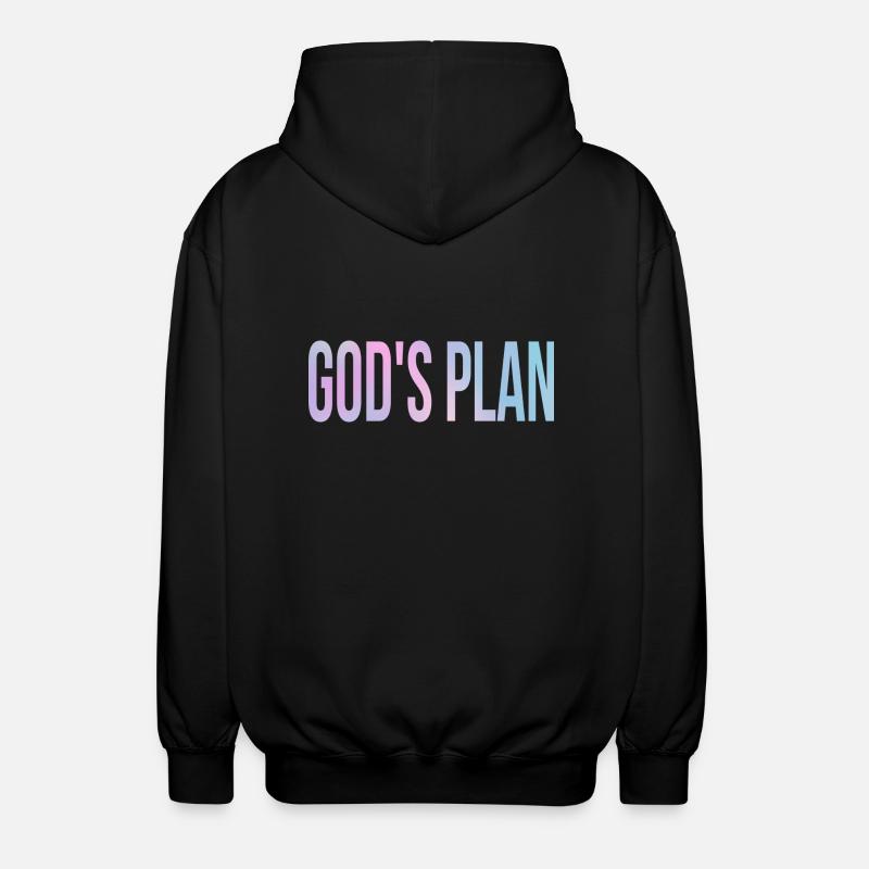 God's Plan - Unisex Hooded Jacket - black
