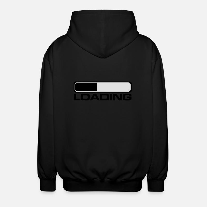 loading_f2 - Unisex Hooded Jacket - black