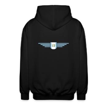 Ich liebe Guatemala, Stil Design T-Shirt - Unisex Kapuzenjacke - Schwarz - Hinten - AI Model Male 185 light (185cm)