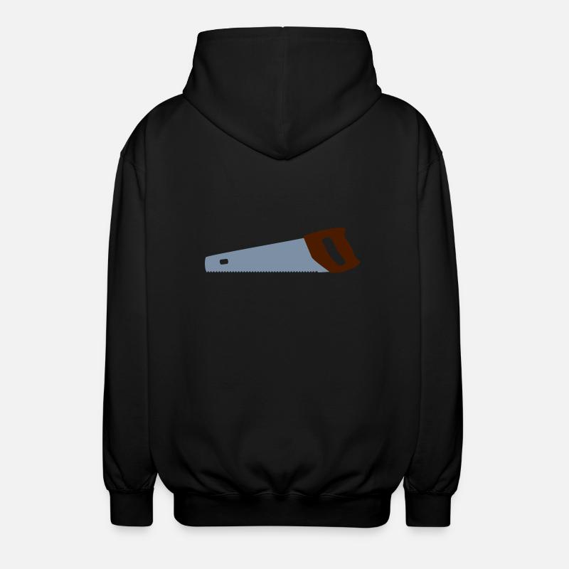 säge - Unisex Kapuzenjacke - Schwarz