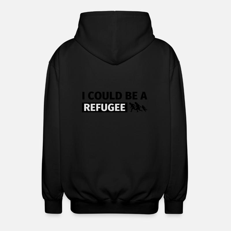 I could be a refugee - Veste à capuche unisexe - noir
