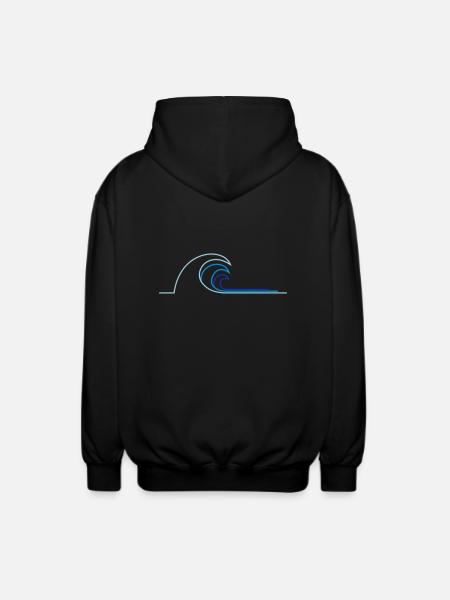 Welle - Unisex Kapuzenjacke - Schwarz