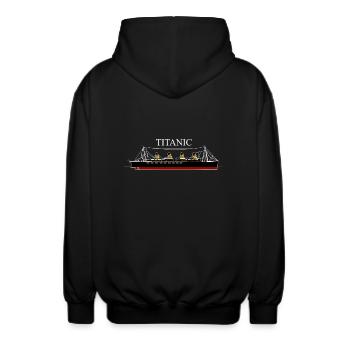 Titanic - Veste à capuche unisexe - noir - Dos - AI Model Male 185 light (185cm)