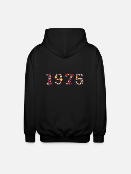Flowers 1975 - Unisex Kapuzenjacke - Schwarz