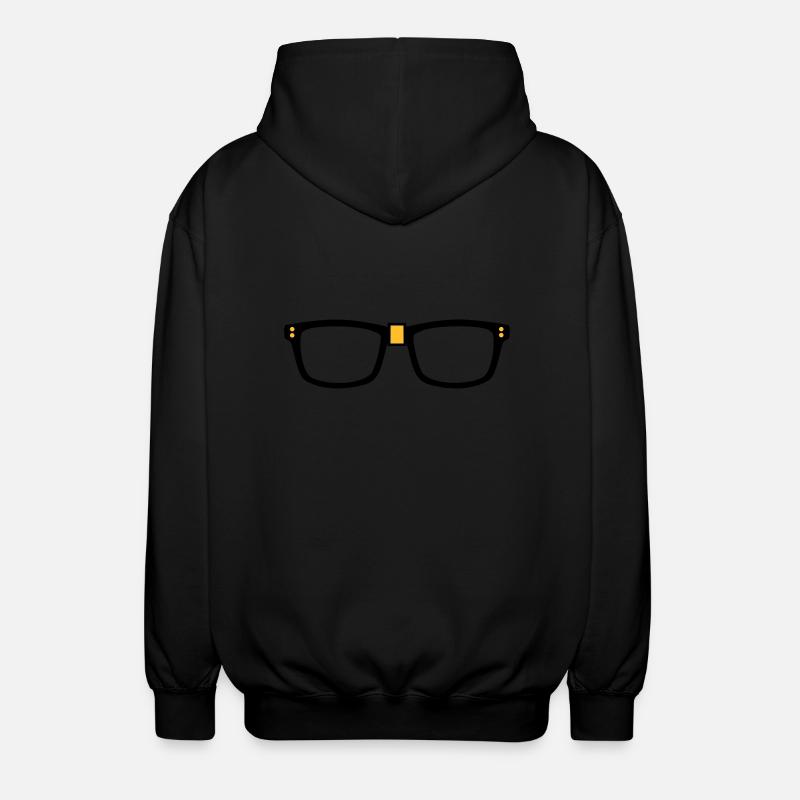 Brille - Nerd - Unisex Kapuzenjacke - Schwarz