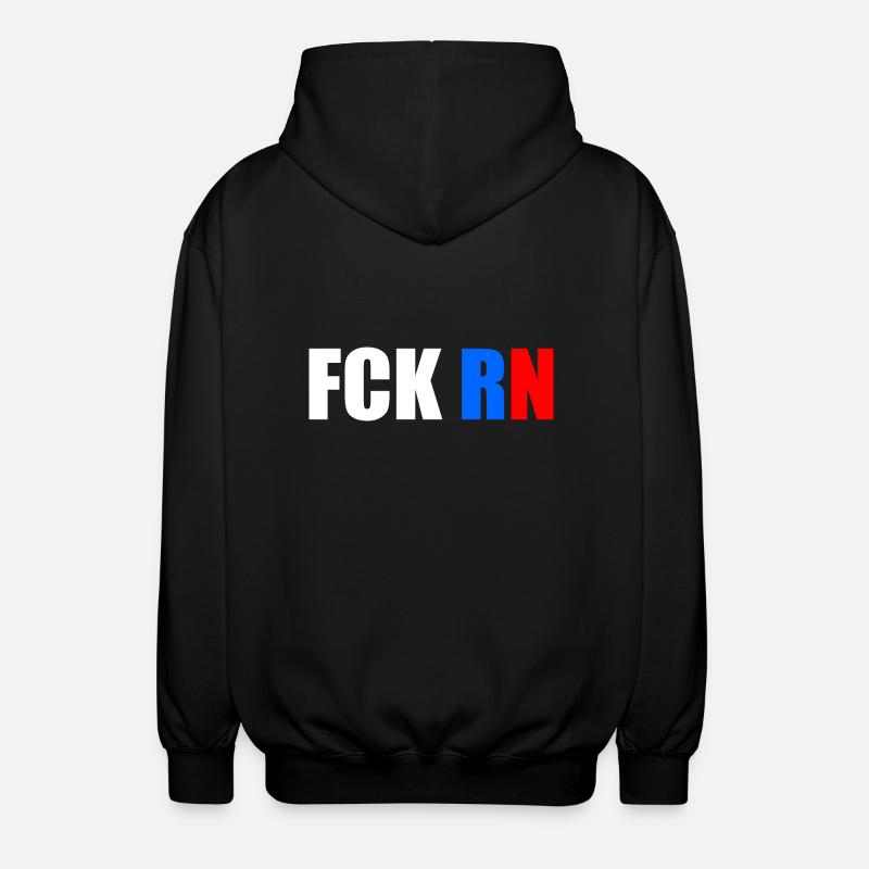 Fck rn - Unisex Kapuzenjacke - Schwarz