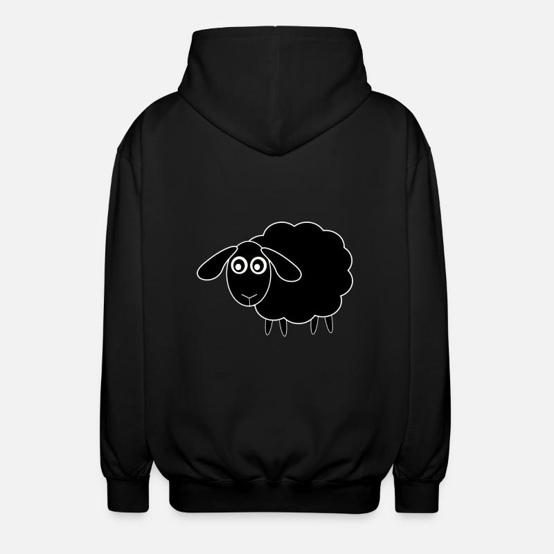 schwarzes Schaf - Unisex Kapuzenjacke - Schwarz