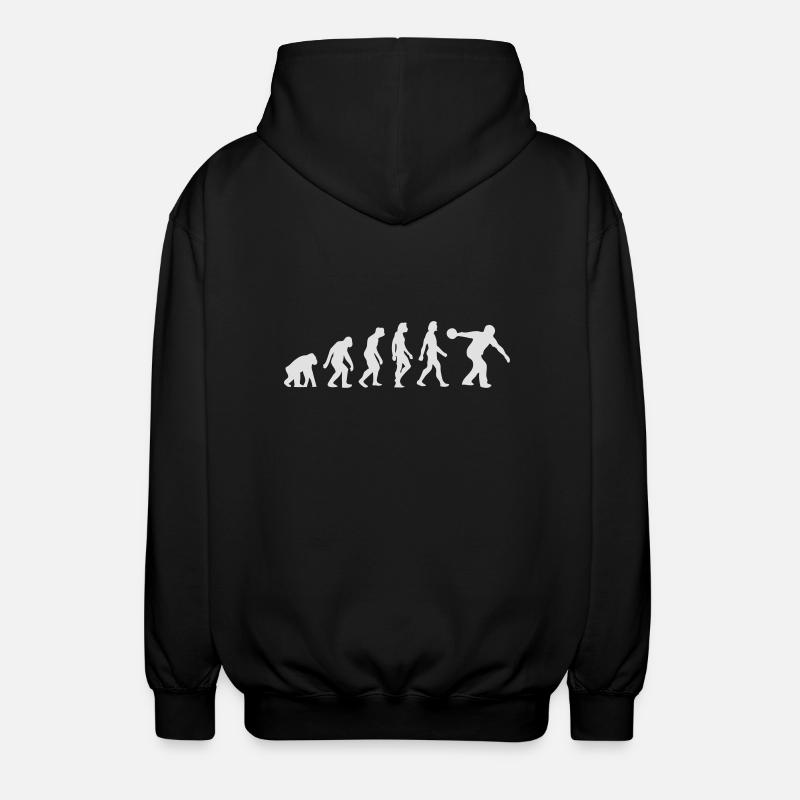 L'évolution des bowling - Veste à capuche unisexe - noir