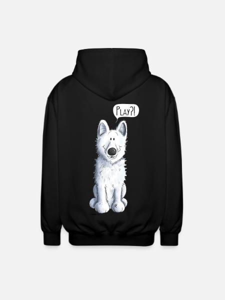 Schweizer Schäferhund Play - Unisex Kapuzenjacke - Schwarz