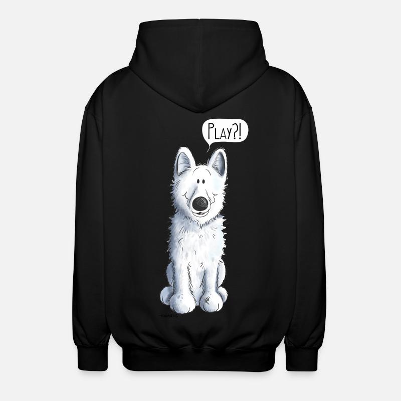 Schweizer Schäferhund Play - Unisex Kapuzenjacke - Schwarz