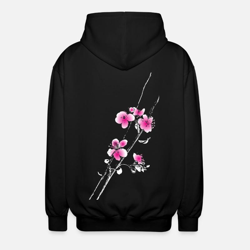 Branche des fleurs de cerisier - Veste à capuche unisexe - noir