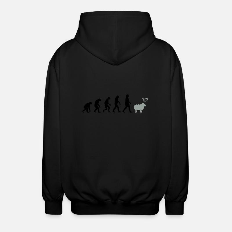 evolution mouton - Veste à capuche unisexe - noir