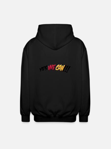 yes we can - Unisex Hooded Jacket - black