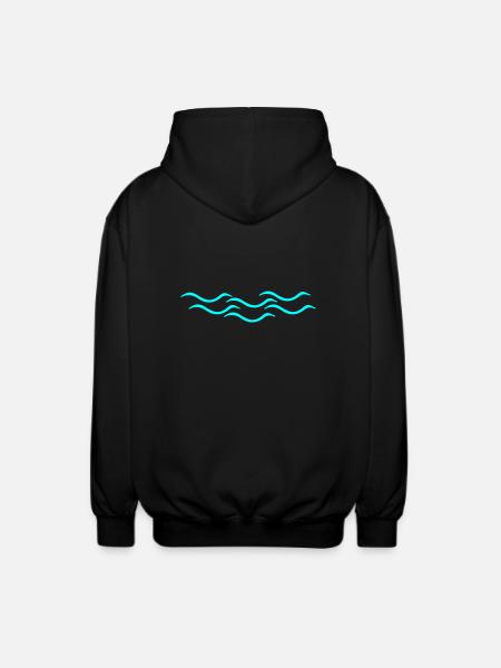 wasser - Unisex Kapuzenjacke - Schwarz
