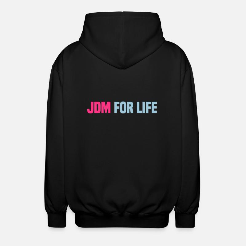 JDM for Life - Unisex Hooded Jacket - black