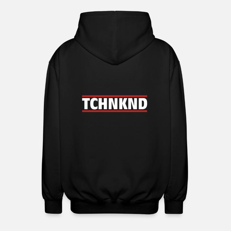 technknd - Technokind - Unisex Hooded Jacket - black