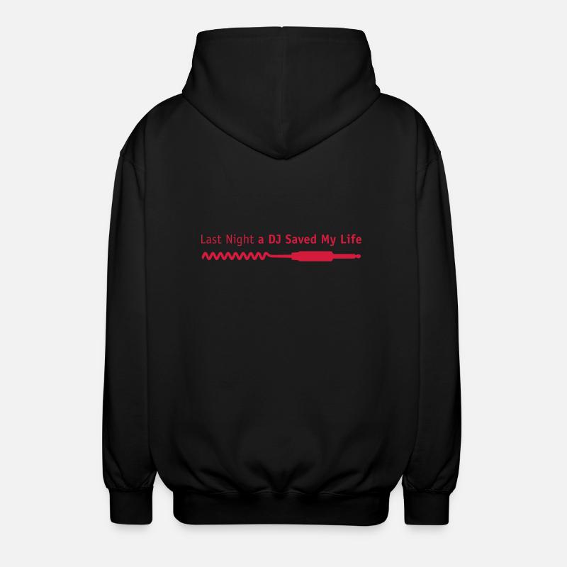 last_night_dj - Unisex Kapuzenjacke - Schwarz