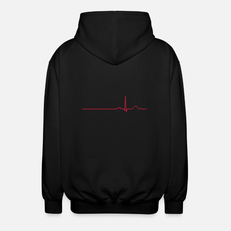 EKG Sinusrhythmus - Unisex Kapuzenjacke - Schwarz