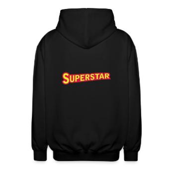 superstar_sign - Veste à capuche unisexe - noir - Dos - AI Model Male 185 light (185cm)