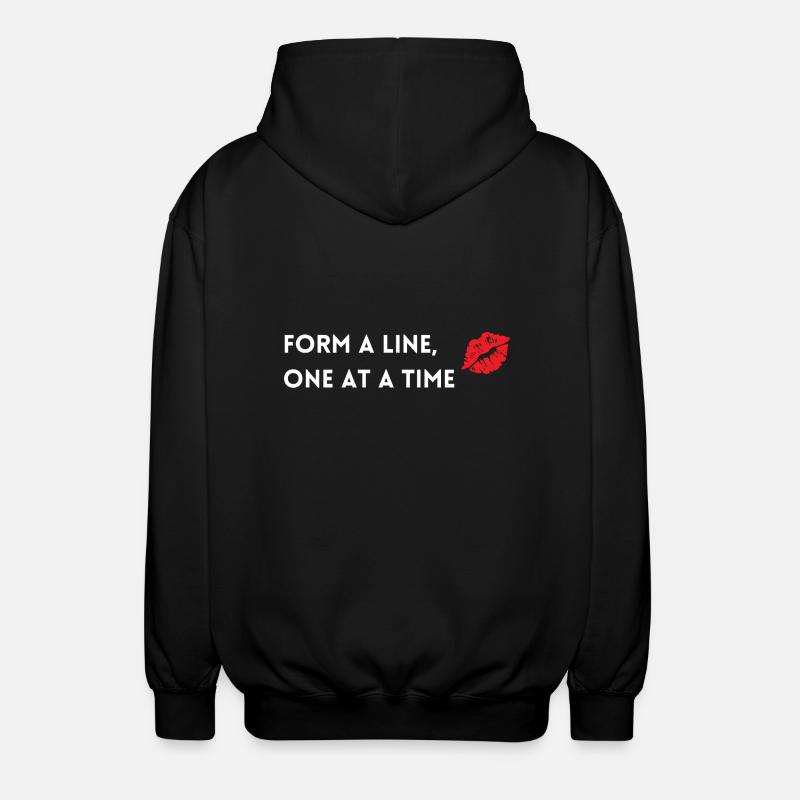 Form a line - Unisex Hooded Jacket - black