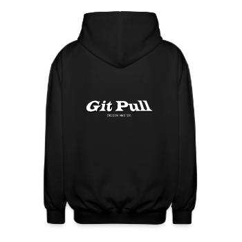 git pull - Unisex Kapuzenjacke - Schwarz - Hinten - AI Model Male 185 light (185cm)