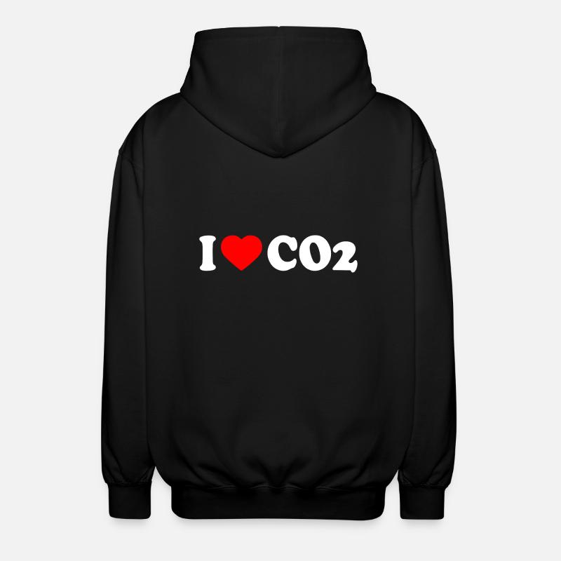 I love co2 - Veste à capuche unisexe - noir