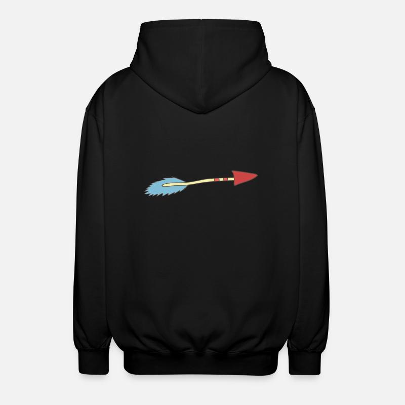 Pfeil - Unisex Kapuzenjacke - Schwarz