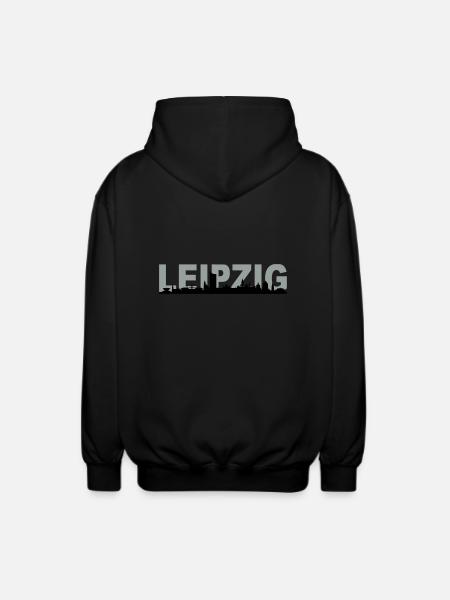 Skyline Leipzig Name - Unisex Kapuzenjacke - Schwarz