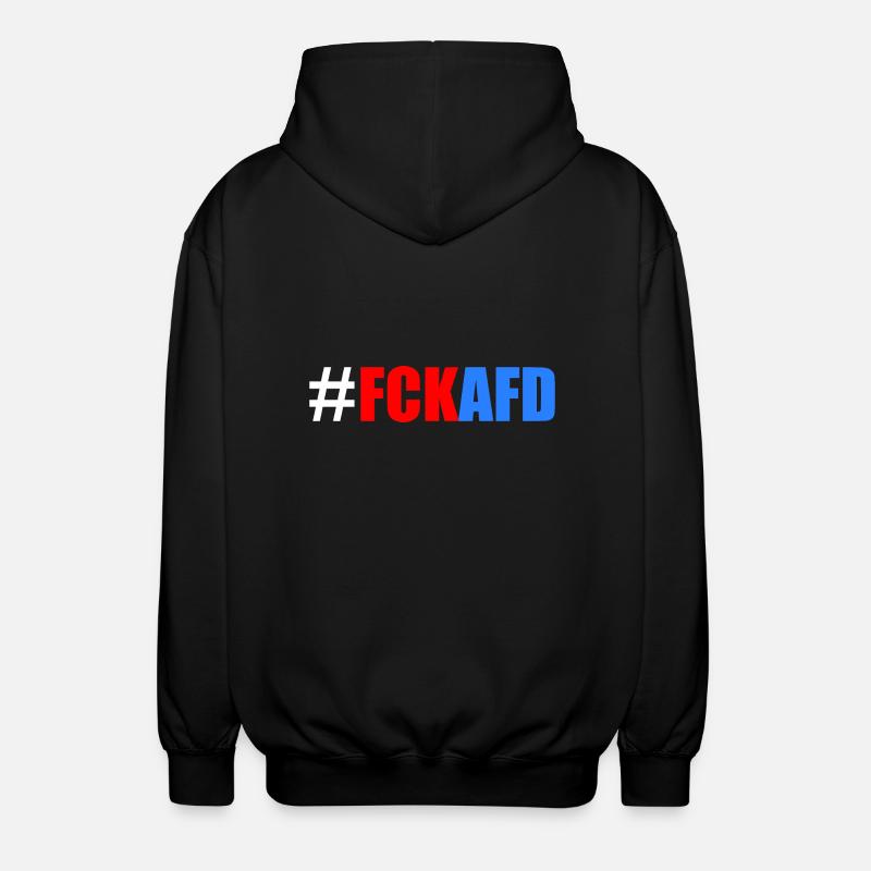Fck afd - Unisex Kapuzenjacke - Schwarz